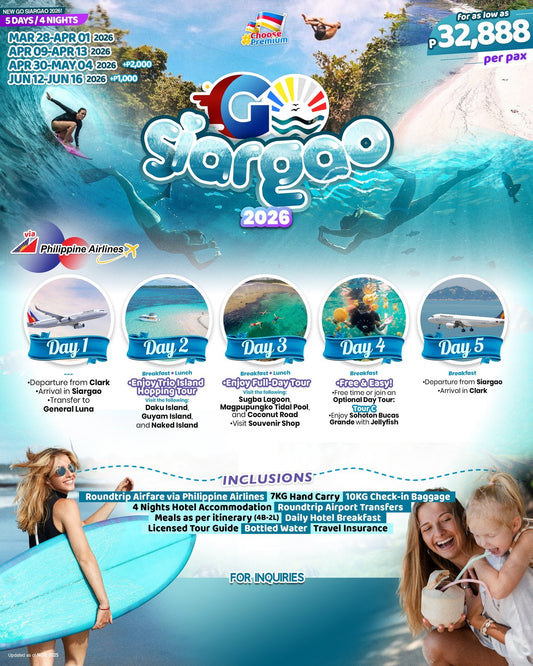 Go Siargao 2026 Tour Package