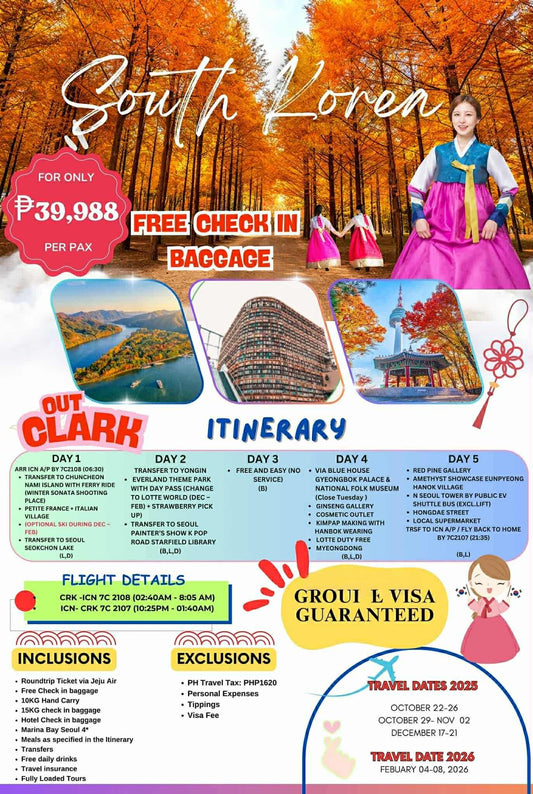South Korea Autumn Tour Package
